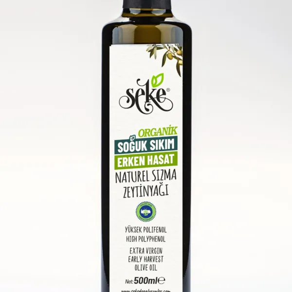 Organik Erken Hasat Soğuk Sıkım Zeytinyağı 500 ML görseli.