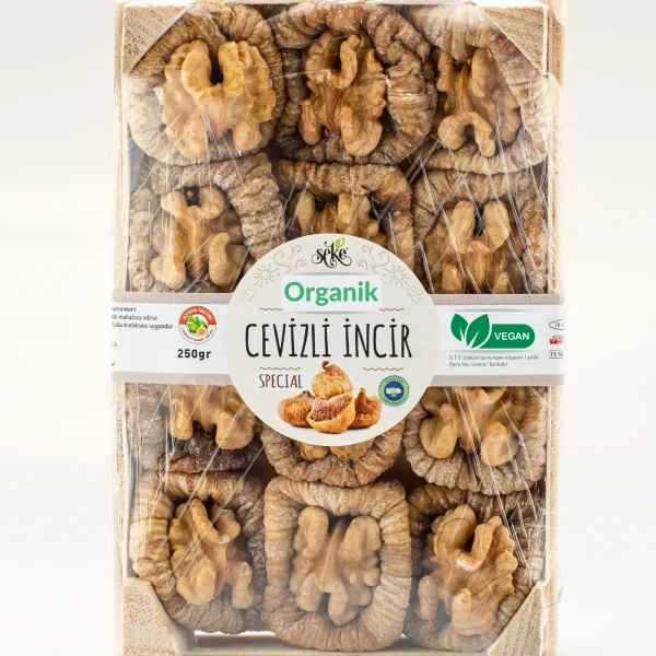 Organik Sertifikalı Cevizli Kuru Dağ İnciri Special 250 GR