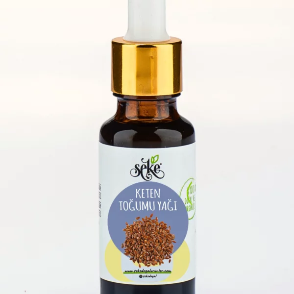 Soğuk Sıkım Keten Tohumu Yağı 20 Ml Damlalıklı Cam Şişe