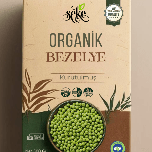 Organik Kuru Bezelye 500 Gr