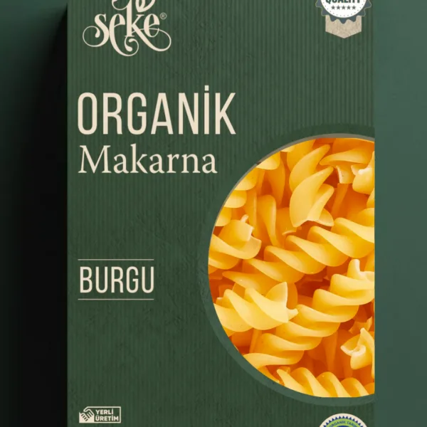Organik Burgu Makarna 500 Gr görseli.