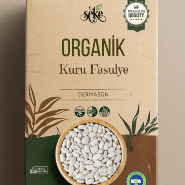 Organik Kuru Fasulye Dermason 1 Kg