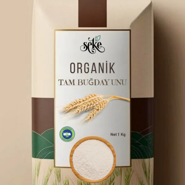 Organik Tam Buğday Unu 1 Kg görseli.